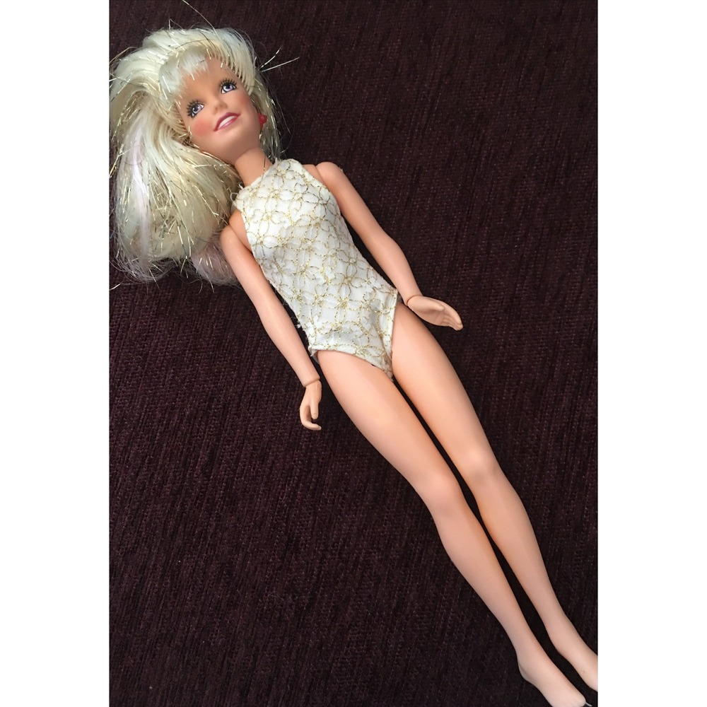 Vintage Jem and the Holograms Glitter N Gold Jem doll swimsuit 💖💖🎈🎈